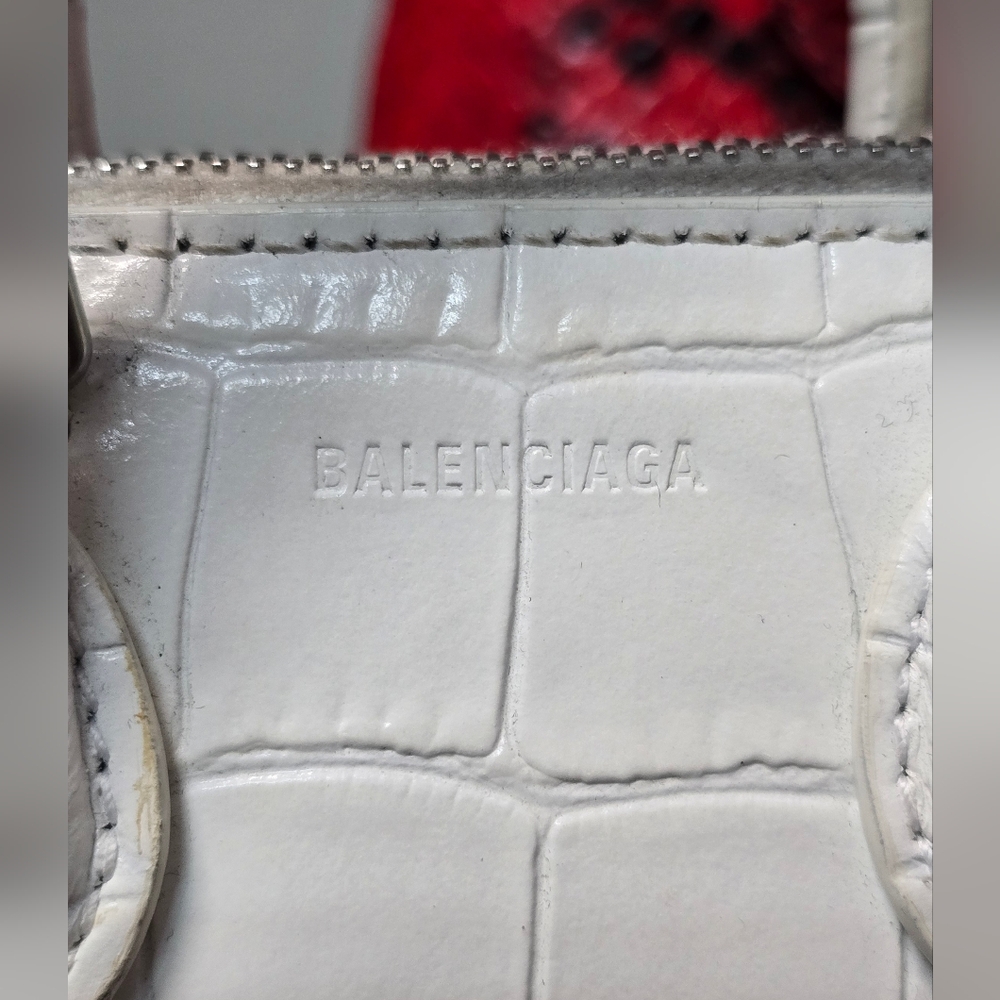 Balenciaga Micro Ville Bag Croc-Embossed Bag - Picture 2 of 13